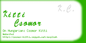kitti csomor business card
